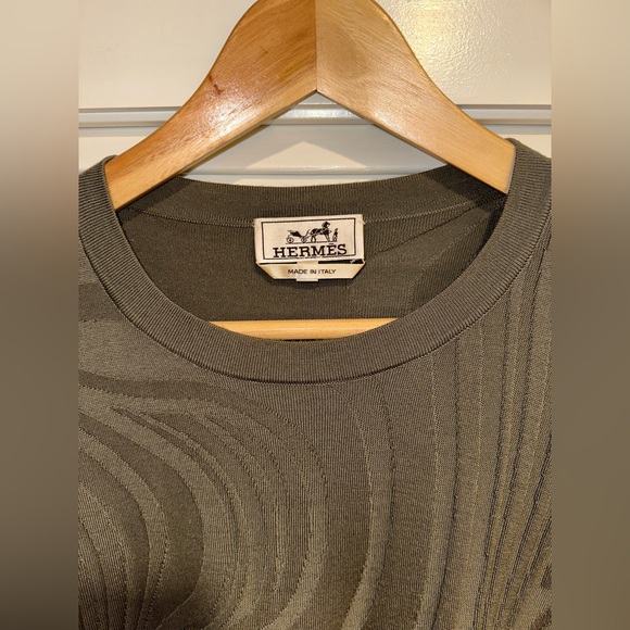 Hermes Men's “Quincaillerie Equestre" crewneck sweater, Size L, 100% Wool,$1,175 - Picture 4 of 15